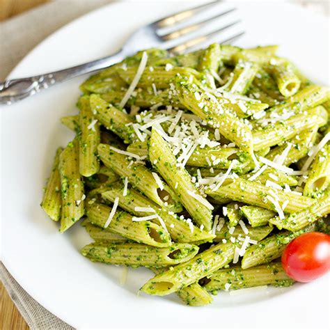 Pasta With Spinach Basil Pesto Recipe Home Cooking Memories