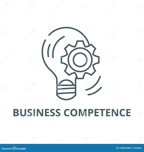 Business Competence Line Icon Vector Business Competence Outline Sign