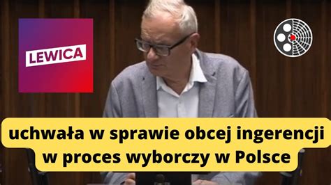 Zdzis Aw Wolski Ws Uchwa Y W Sprawie Obcej Ingerencji W Proces