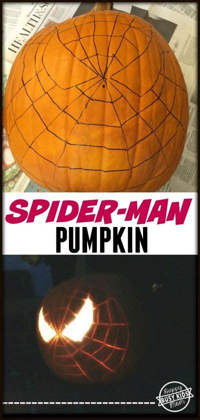 How To Carve A Spider Man Pumpkin In 2020 Spiderman Pumpkin