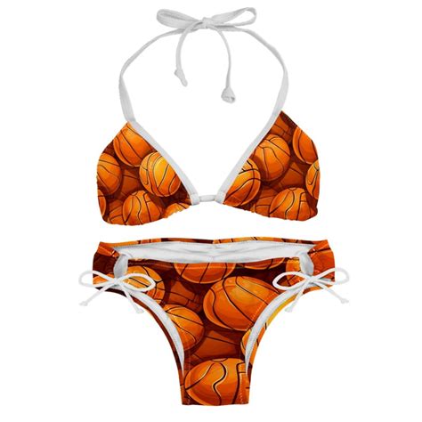 Basketball Women S Swimsuit Bikini Set With Detachable Sponge