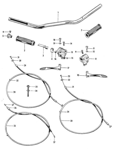 DKW Ersatzteile DKW RT 125 2H 125 2 Lenker Hebel Bowdenzüge