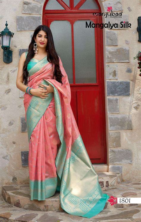 Manjubaa Clothing Mangalya Silk Designer Heavy Banarasi Silk Sarees