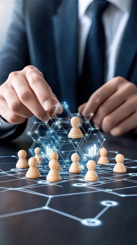 Business Professional in Formal Suit and Tie Strategically Engaged in a Chess Game Representing ...