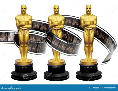 Oscars Assegna Le Statuette Con Il Film Illustrazione Di Stock