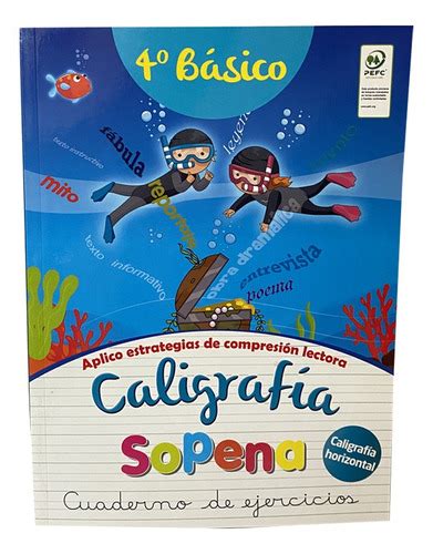 Libro Caligrafía Sopena 4to Básico Nuevo Cuotas sin interés