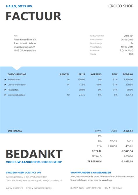 Factuur Maken In Excel Boekhouden In Excel