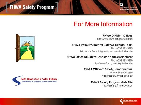 Working Together To Save Lives An Introduction To The Fhwa Safety