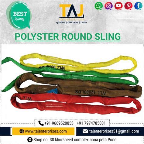 Lifting Belts Polyester Webbing Sling In Pune TAJ ENTERPRISES