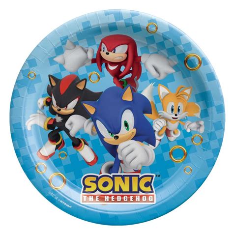 Sonic The Hedgehog Cm Paper Plates Npc Amscan Asia Pacific