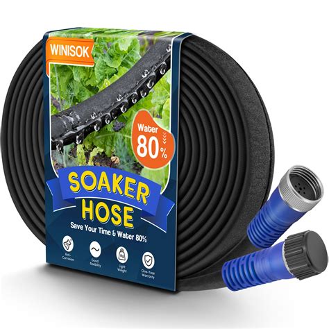 Upgraded Winisok Ft Thickened Flat Garden Soaker Hose Heavy Duty