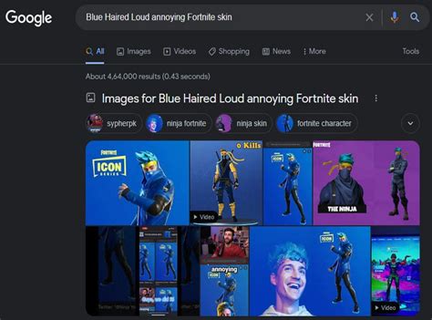 Ninja is now the 'Blue Haired Loud annoying Fortnite skin,' and Google ...