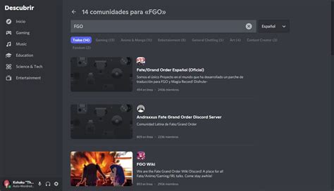 Fate Grand Order Proyecto Español on Twitter Discord nos habilito