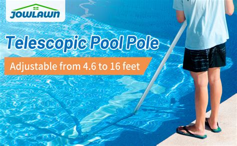 Jowlawn Swimming Pool Pole Telescopic 16ft 3 Section