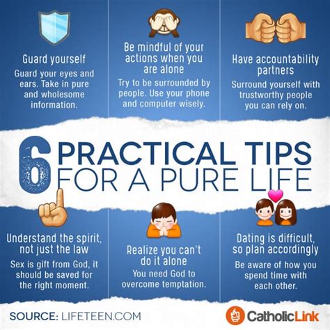 Infographic 6 Practical Tips For A Pure Life Catholic Link