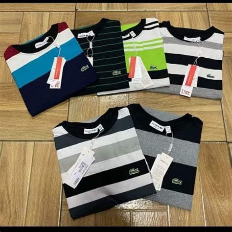 Lacoste Peruana Kit 3 Peças Camisas Listradas Fio 30 1 Várias Cores