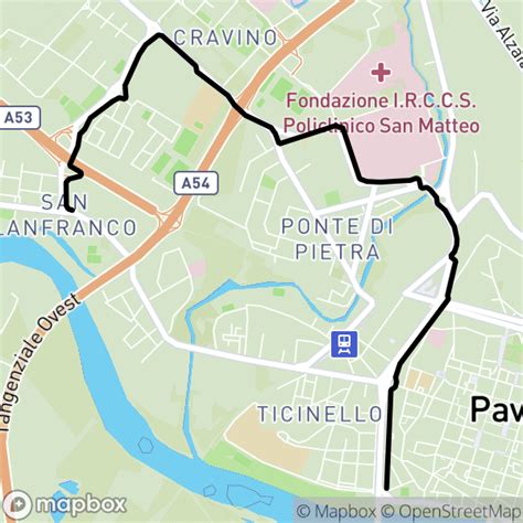 Pavia San Martino Siccomario In Mountain Bike Bicicletta Mappa