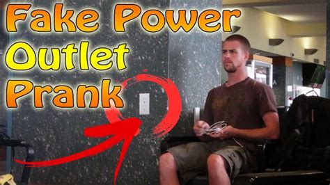 Fake Power Outlet Prank At The Airport Best Pranks Ever Travel