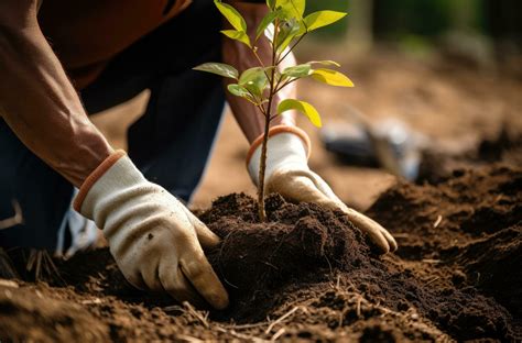 AI generated tree planter in gloves planting 35776850 Stock Photo at