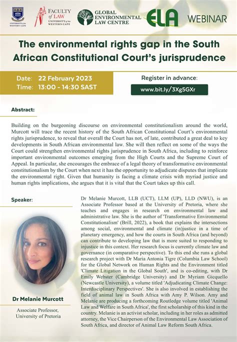 The Environmental Rights Gap In The South African Constitutional Court’s Jurisprudence Faculty