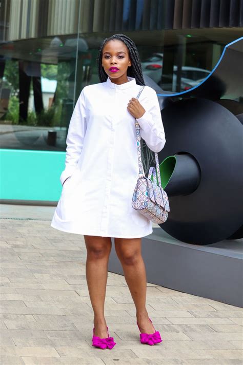 White Shirt Dress With Pink Shoes Outfit Pink Shoes Outfit Outfits