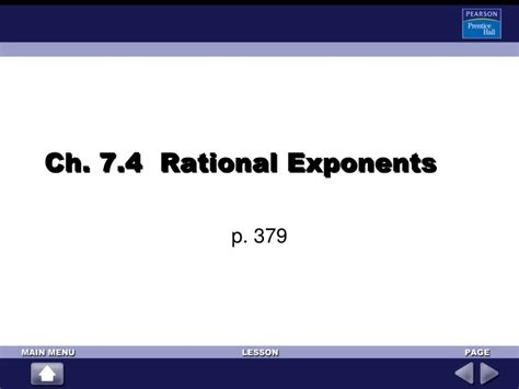 Ppt Ch 74 Rational Exponents Powerpoint Presentation Free Download Id8686773