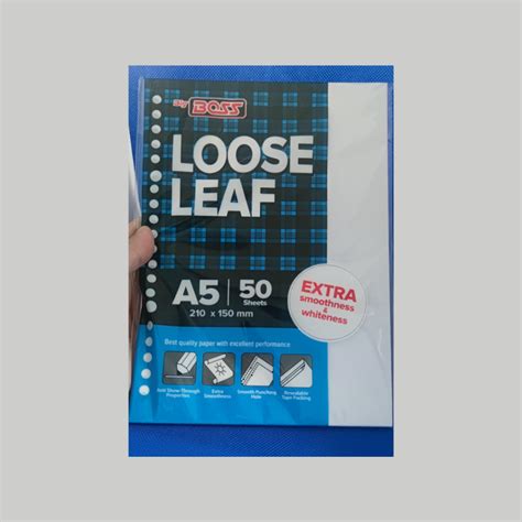 Jual Kertas Ukuran A5 Motif POLOS Big Boss Loose Leaf A5 Polos 50