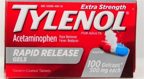 Tylenol Extra Strength Acetaminophen Rapid Release 100 Ct EXP 03 25