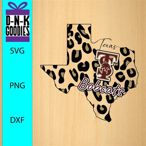 Texas State University Bobcats Png Svg Dxf Digital Download Etsy