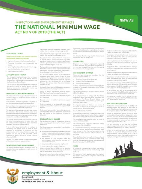 National Minimum Wage Act Pdf