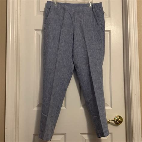 J Jill Pants Jumpsuits Jjill Love Linen Light Blue Pull On Pants