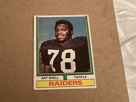 Topps Football Card Art Shell Oakland Raiders Hof Ex