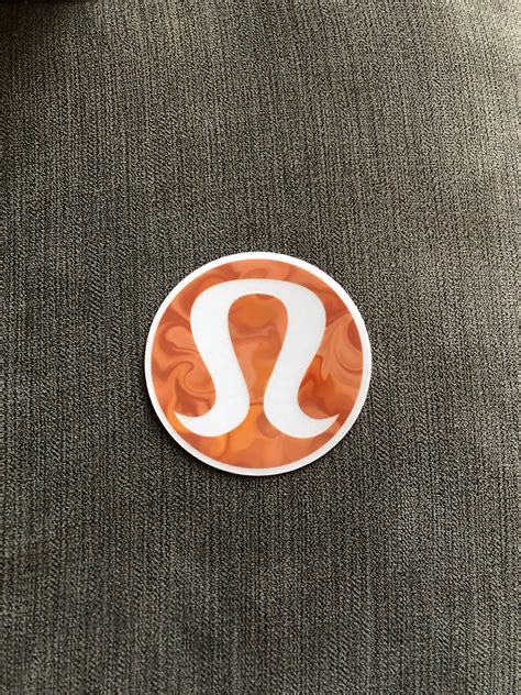 Orange Clear Lululemon Sticker Etsy