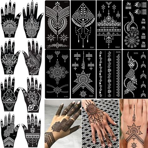 Amazon Xmasir Kit De Tatuaje De Henna Temporal De Hojas