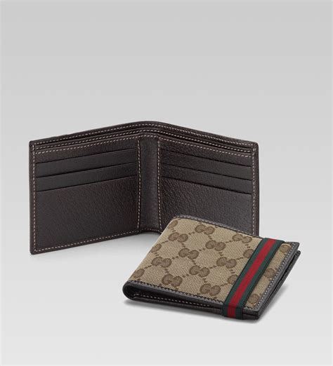 Lyst Gucci Original Gg Canvas Bi Fold Wallet In Brown For Men