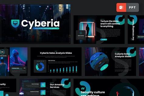 Cyberia Cyber Security Powerpoint Template Masdikastudio In