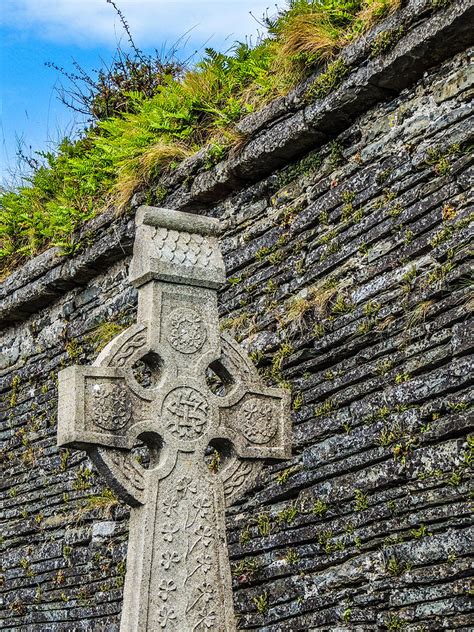 Celtic Cross At Kilmurry Ibrickan Church Photograph By James Truett