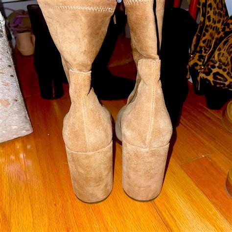 Nude Suede Boots Gem