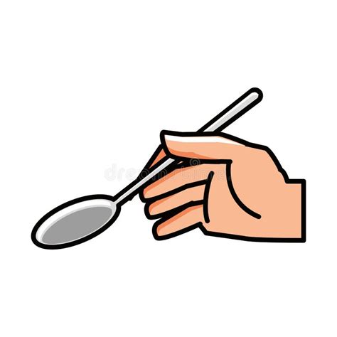 Hand Person Spoon Stock Illustrations Hand Person Spoon Stock