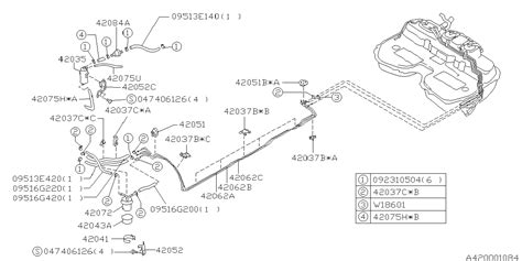 Subaru Outback Pipe Return Cooling Engine Fuel Piping Fc