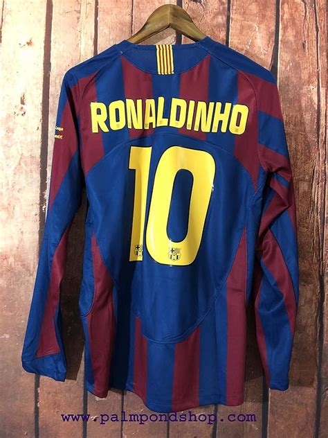 Adi Ronaldinho Home Retro Long Sleeve Soccer Jersey Trikot