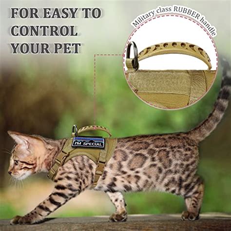 Nanappice Tactical Cat Harness For Walking Escape Proofadjustable Pet