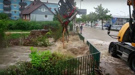 Dauerregen und Unwetter Video zeigt Überschwemmungem im Harz