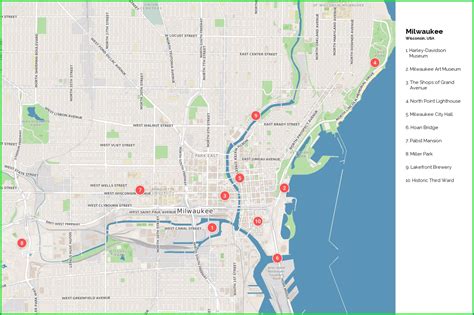 Printable Map Of Downtown Milwaukee Map Resume Examples