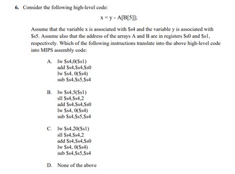 Solved Consider The Following Mips Instructions Addi Chegg