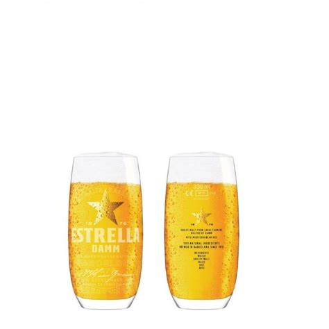 24 Cerveza Estrella Damm 330cc Vaso Bienvenido A Elbrindis Cl