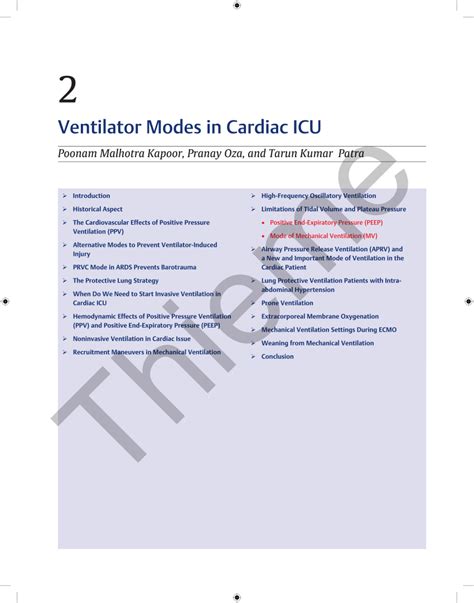 (PDF) Ventilator Modes in Cardiac ICU