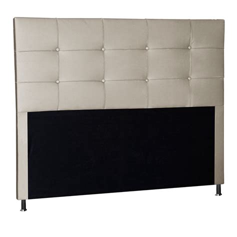 Cabeceira Estofada Cama Box Casal 140 Cm Miami Corino Bege No Shoptime