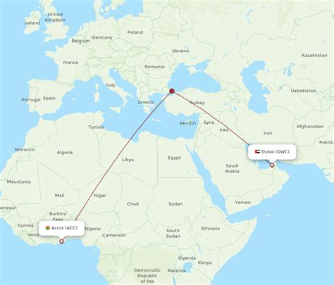 All Flight Routes From Dubai To Accra Dwc To Acc Flight Routes