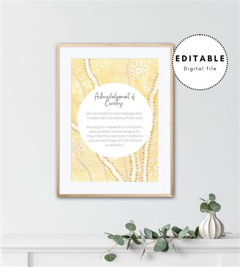 Editable Acknowledgement of Country Sign digital File - Etsy Australia